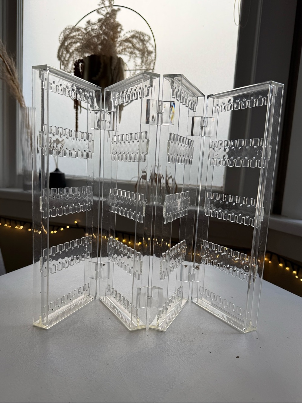 Clear acrylic jewelry holder